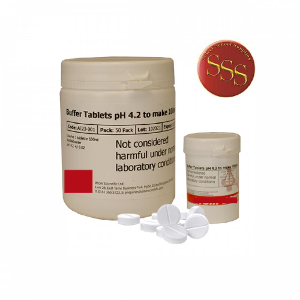 Buffer Tablets pH 4.2 to make 100ml pk50