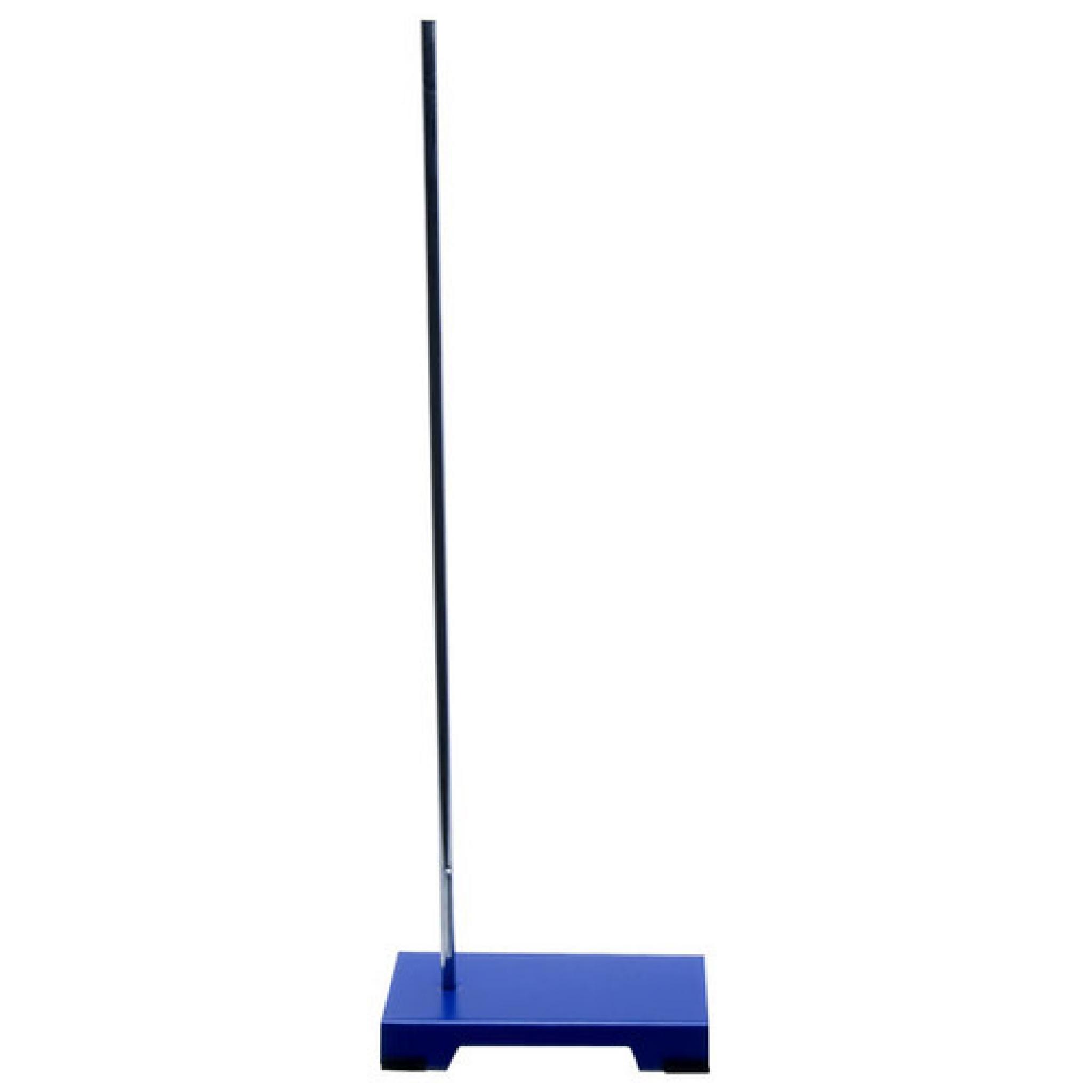 Retort stand base, rectangular, base 20x12.5cm, rod 60cm