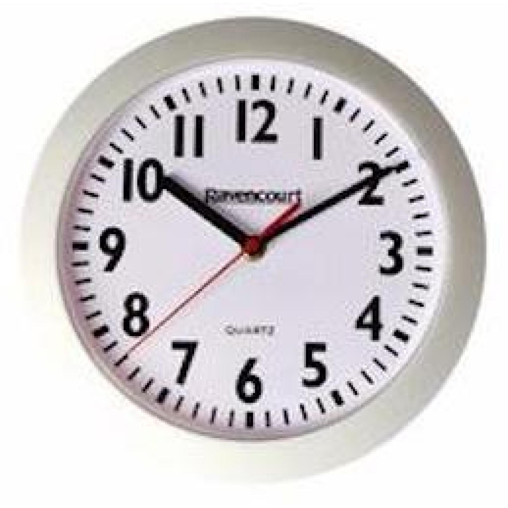 10" White Quartz Clock