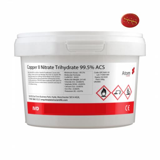 Copper II Nitrate Trihydrate 99.5 ACS 500g