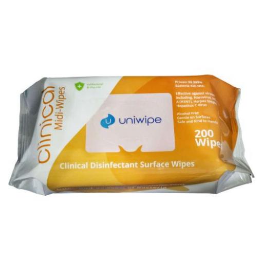 Uniwipe Clinical Disinfectant Surface Wipes 200 Pack