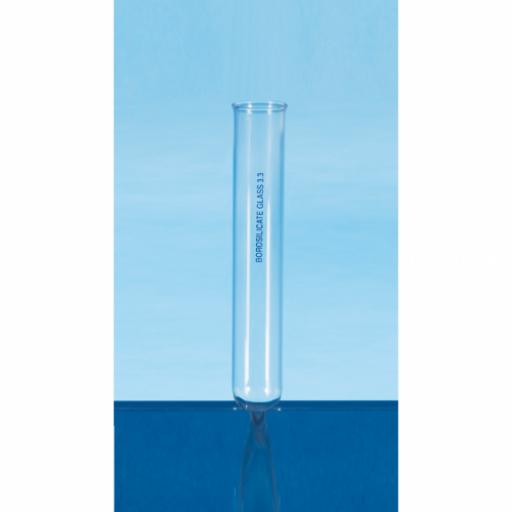 BOROSILICATE Glass Test Tubes, With Rim D24xH150xwall1.2mm. pk50