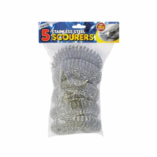 STAINLESS STEEL SCOURERS PK5
