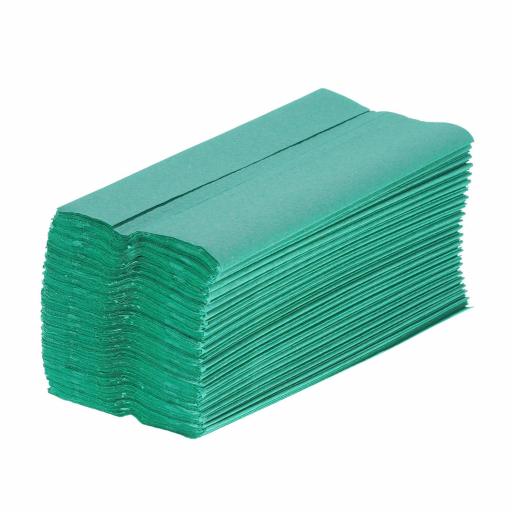 C Fold Paper Hand Towels Green 1ply 2640