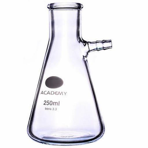 Academy Filter Flask, glass side arm, 250ml