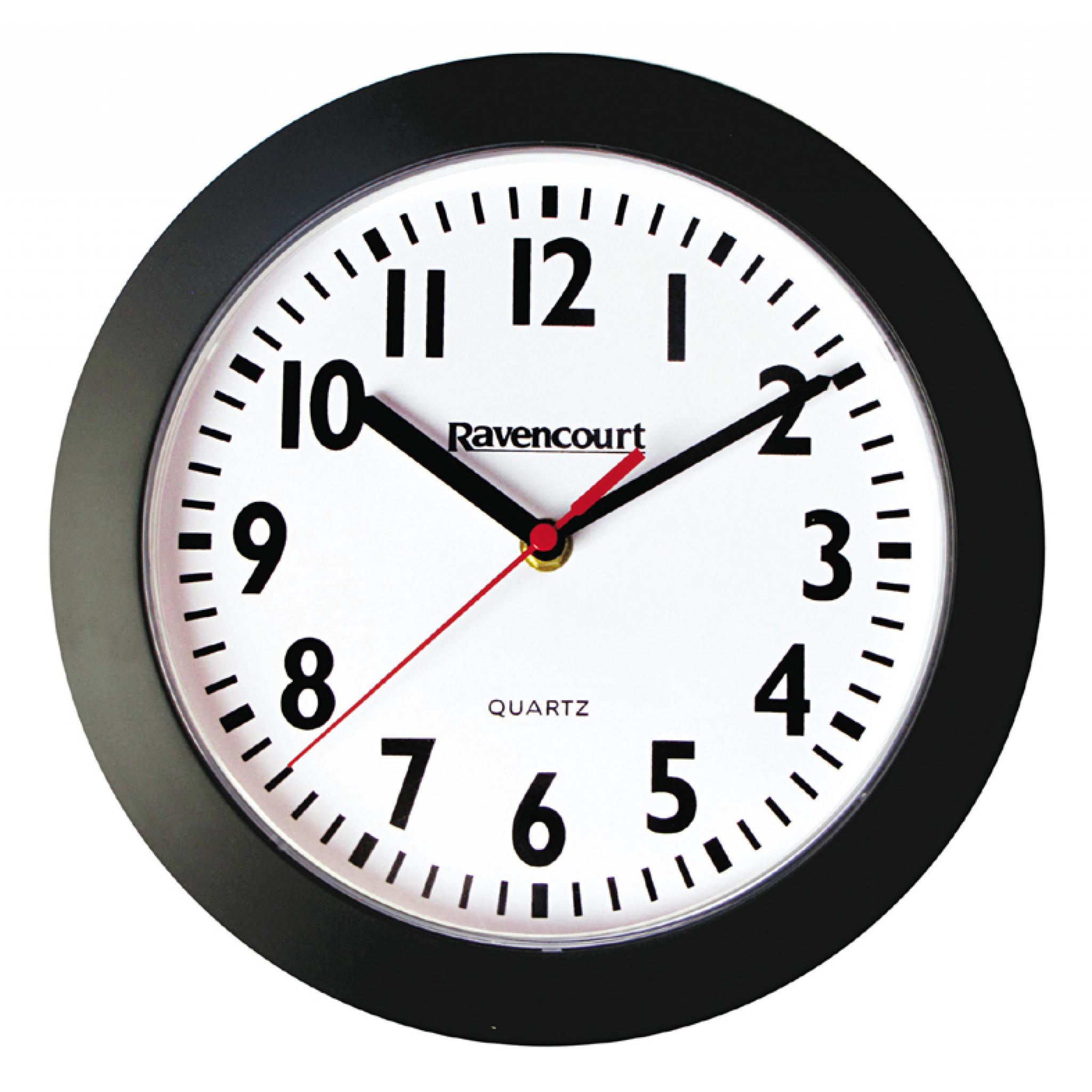 10" Black Quartz Clock