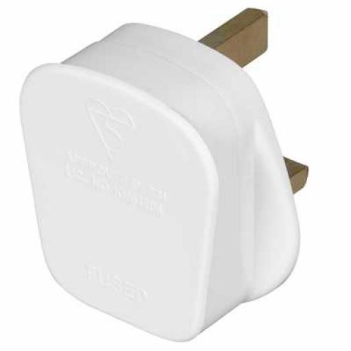 13A Plug with Quickfit Cord Grip, White