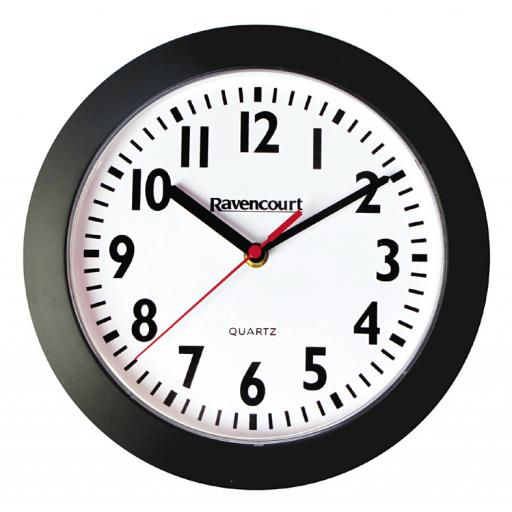 10" Black Quartz Clock
