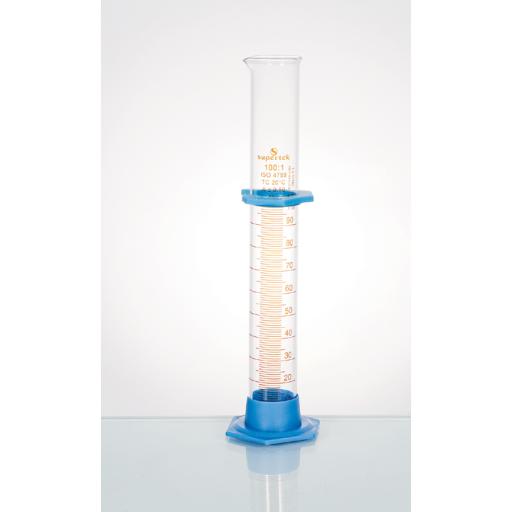 MEASURING CYLINDER WITH DETACHABLE BASE AND COLLAR 50ML