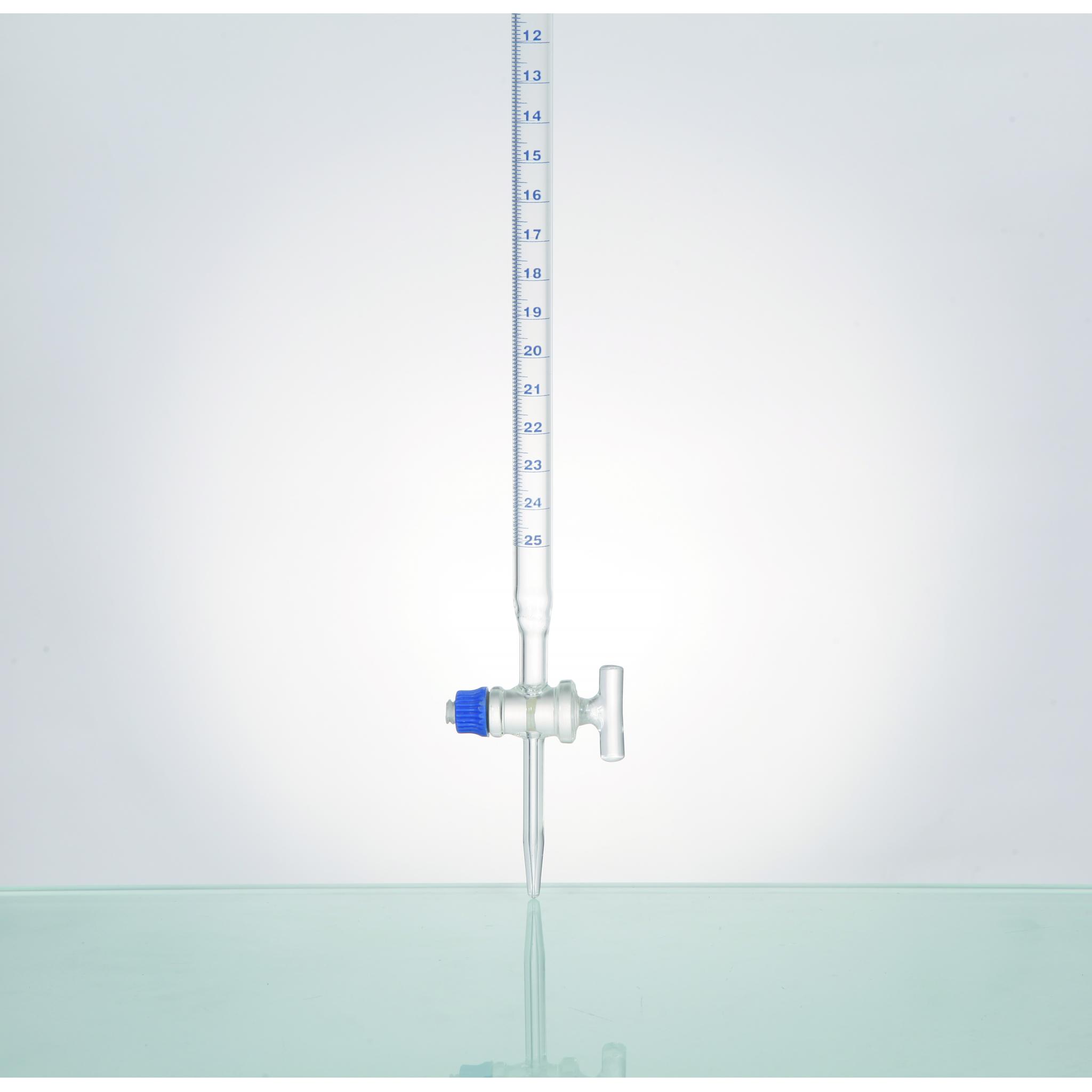 Burette, With Straight Bore, PTFE Key Stopcock, Class A