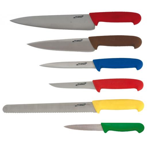colour coded knife set 6 piece