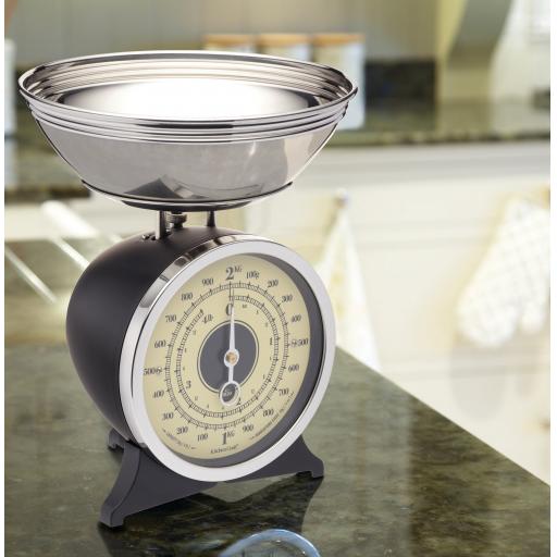 Classic Collection Mechanical Kitchen Scale Black
