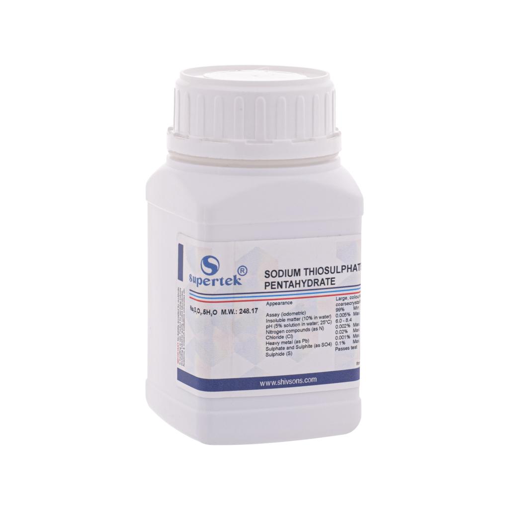 Sodium Thiosulfate Pentahydrate Crystals - 8 Oz Bottle, 99% Reagent Grade - By Loudwolf